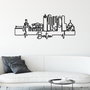 Wallity Accesorio Decorativo de Pared de Metal Negro 120x47x1.5cm 100% Metal